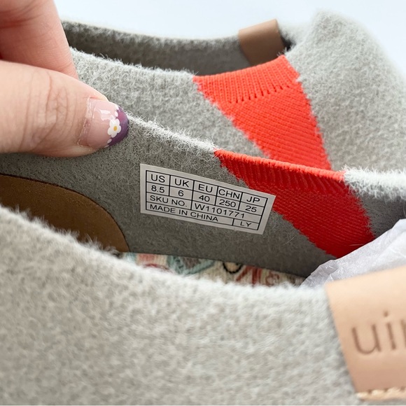 Womens Size 8.5 NWT UIN Slip On Shoes Heather Grey Knitted Wool Toledo II - Picture 4 of 9